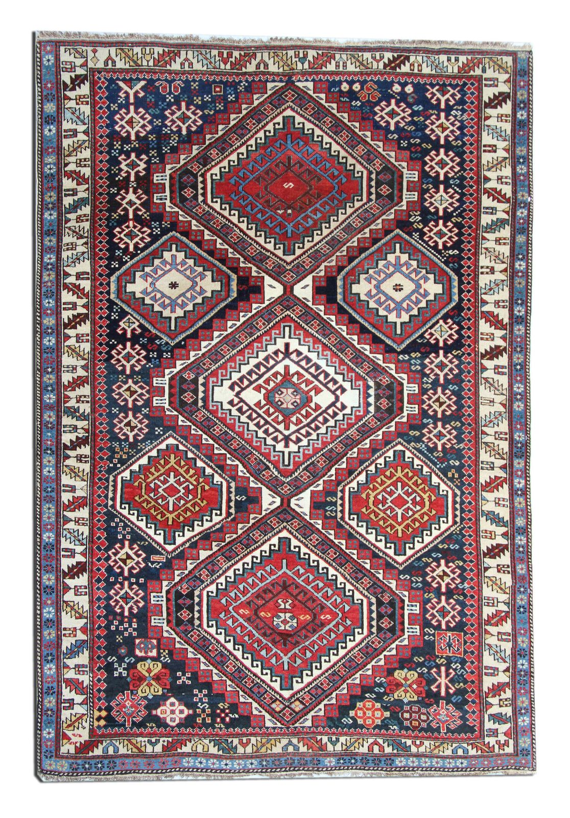 Antique Handmade Wool Shirvan Carpet Area Rug  120x165cm
