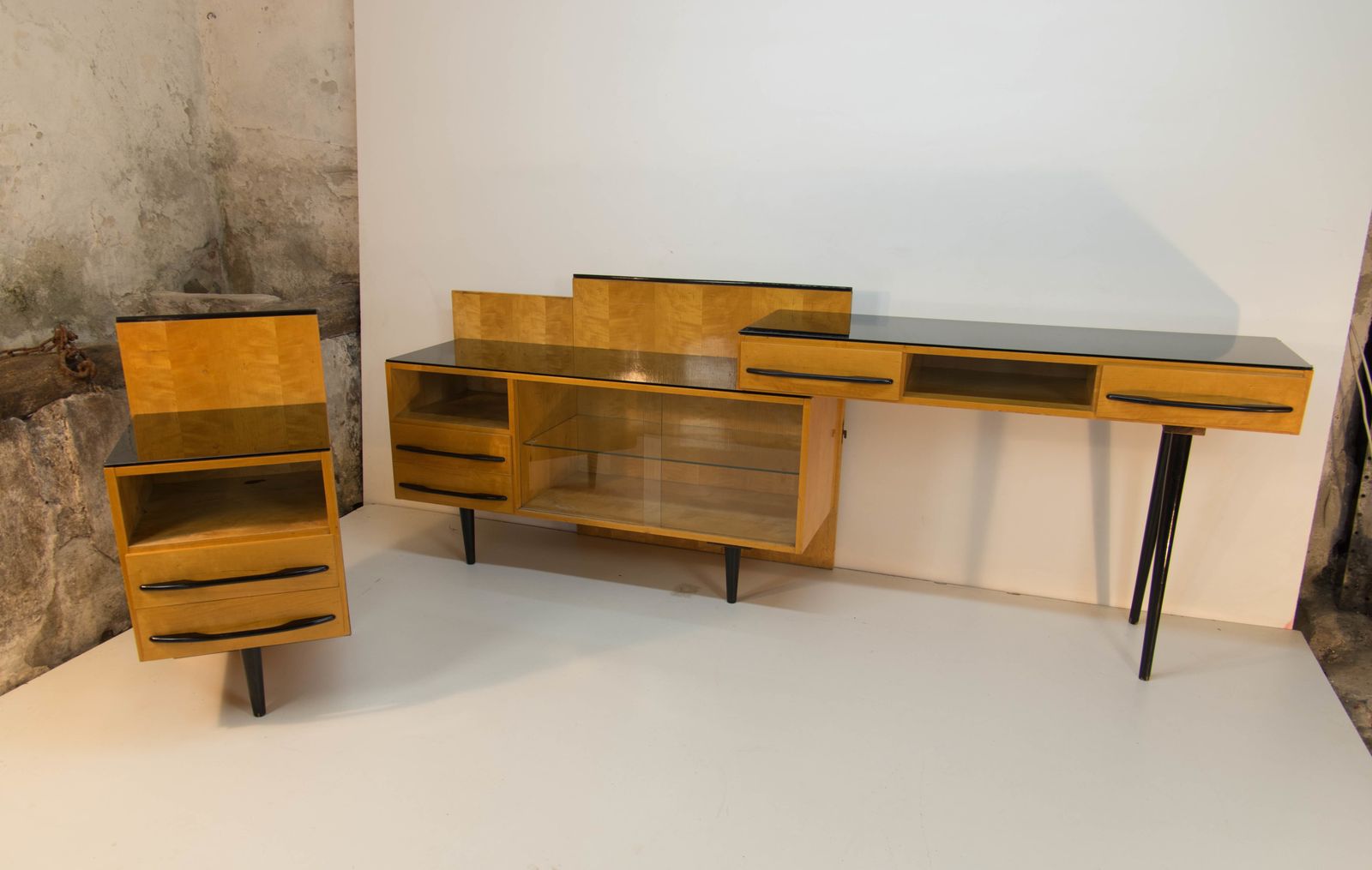 Modular Set Of Table, Night Stand And Chest Of Drawers By M. Pozar, 1960s photo 3370.0