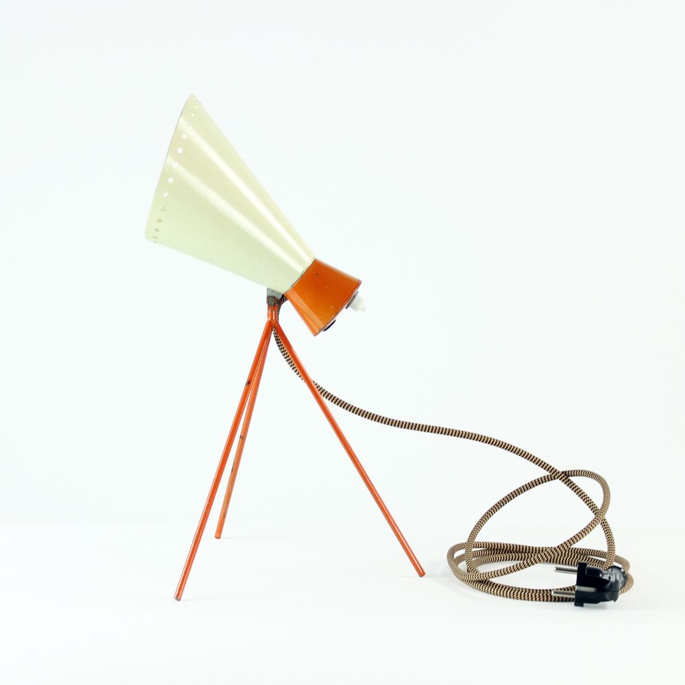 Midcentury Metal Table Lamp Model 1816 By Josef Hurka For Napako, Czechoslovakia 1960s photo Lighting