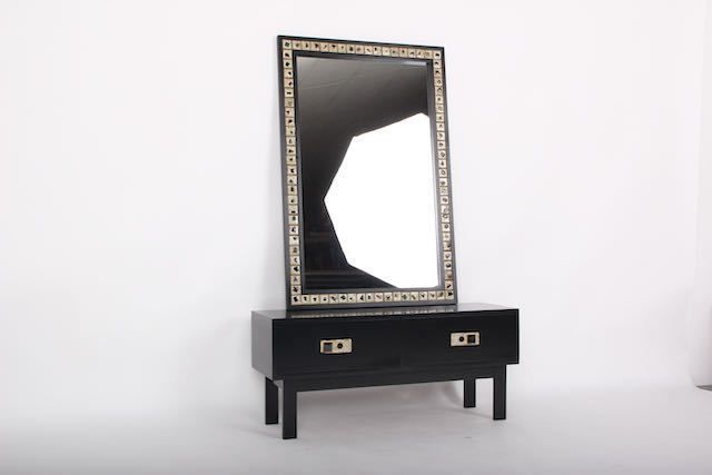 Poul Nørreklit. Furniture In  Black Pine. photo vintage