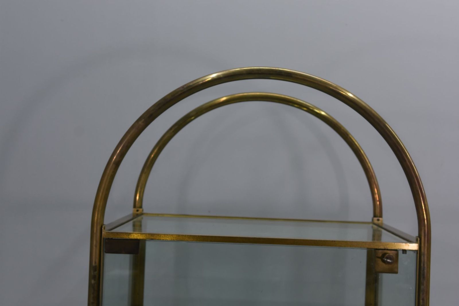 Collector's Arched Brass Showcase 1970 photo buy