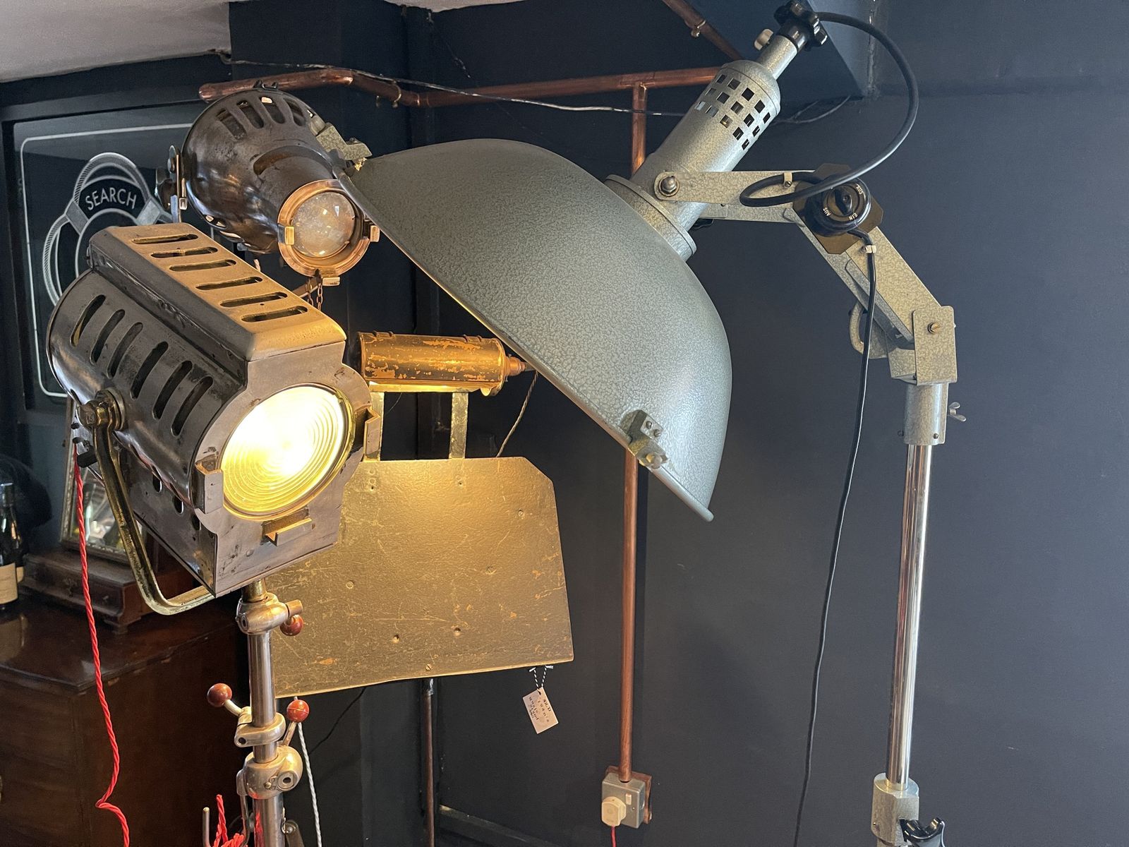 Large Vintage Dentists Light Theatre Lighting photo for sale