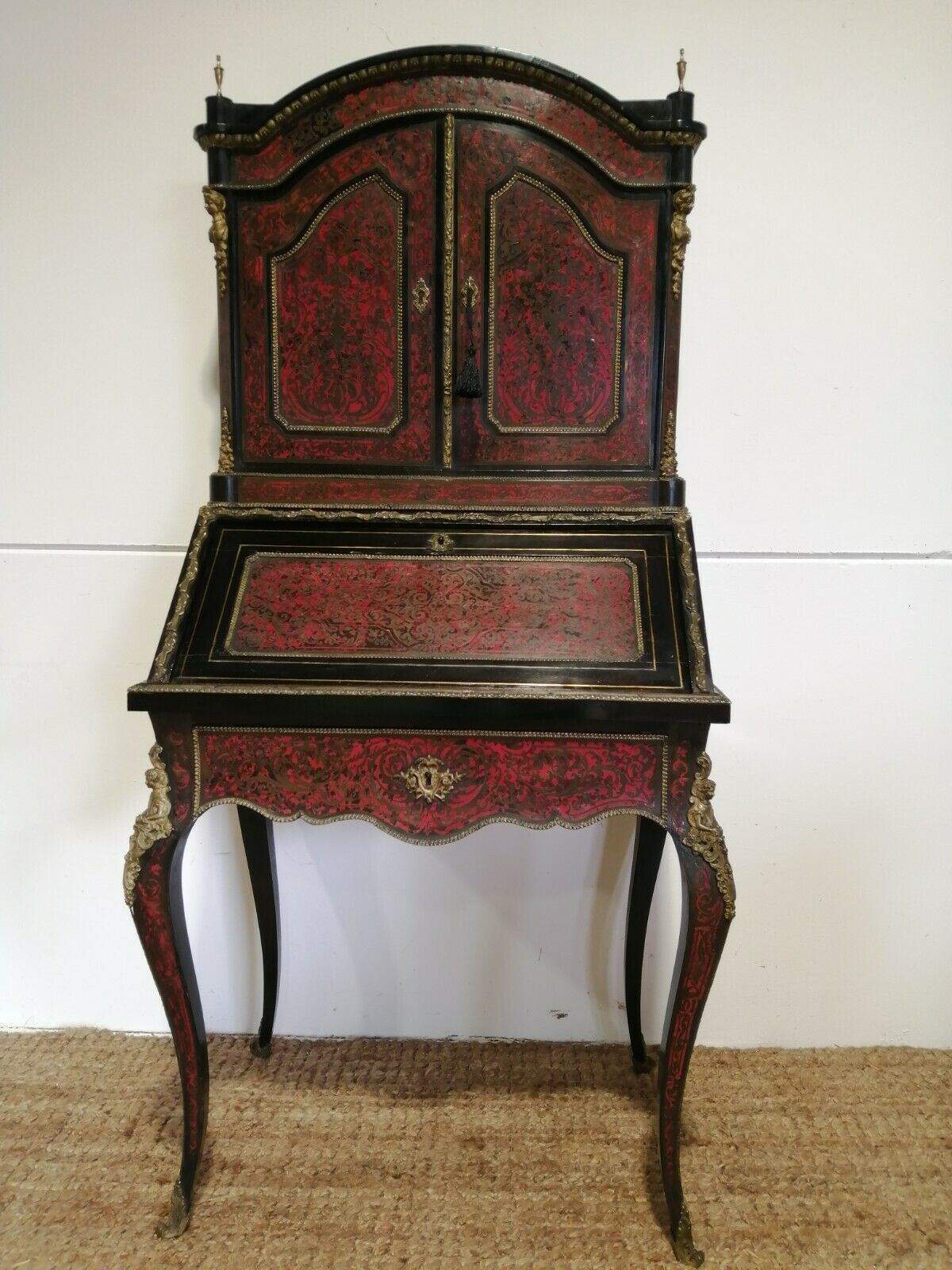 Antique 19th Century French Boulle Cabinet ~ Professionally Restored