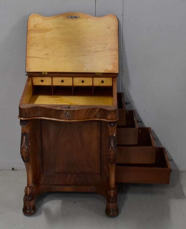 Davenport Desk In Walnut, Origin England Mid 19th Century photo Furniture