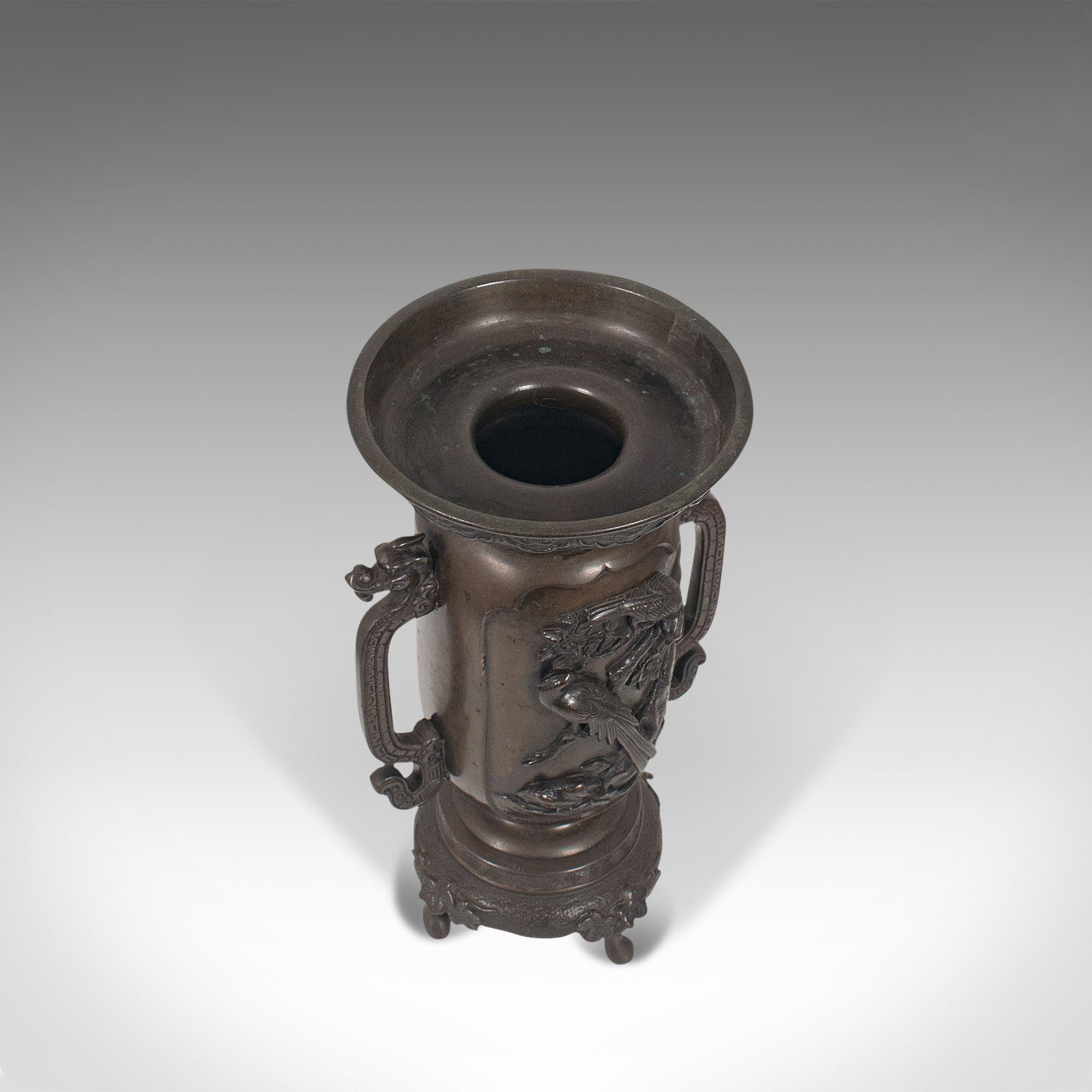 photo furniture Antique Decorative Vase, Japanese, Bronze, Meiji Period, Late 19th, Circa 1900