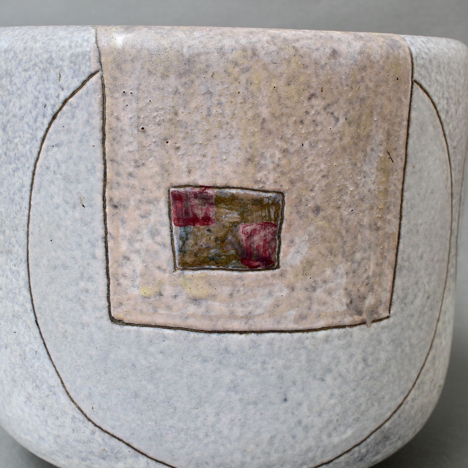 photo vinterior Mid Century Ceramic Cachepot By Giovanni Toccafondo (Circa 1970s)