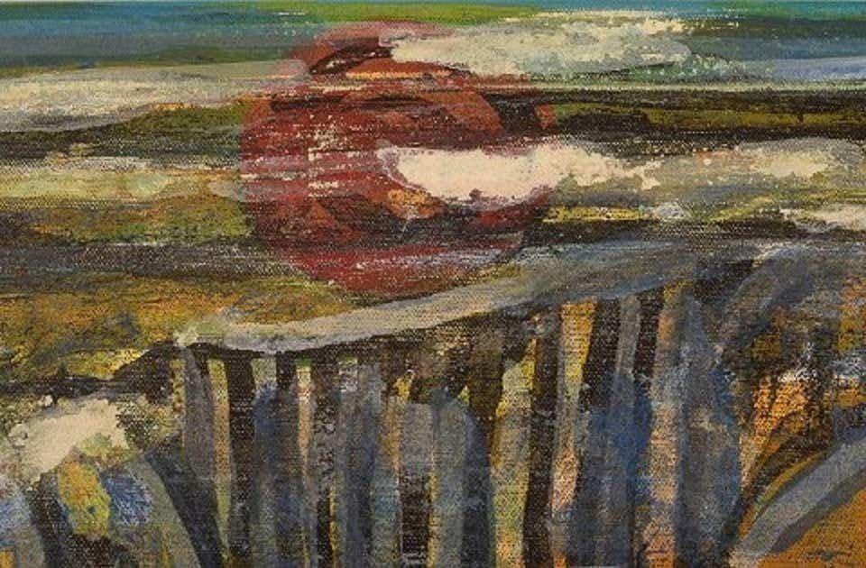 Ivy Lysdal, Acrylic On Canvas, Abstract Modernist Painting, Late 20th Century photo furniture