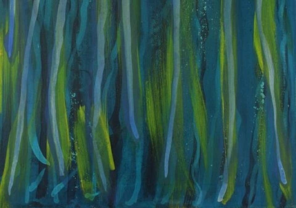 Ivy Lysdal, Acrylic On Canvas, Abstract Modernist Painting, Late 20th Century photo for sale
