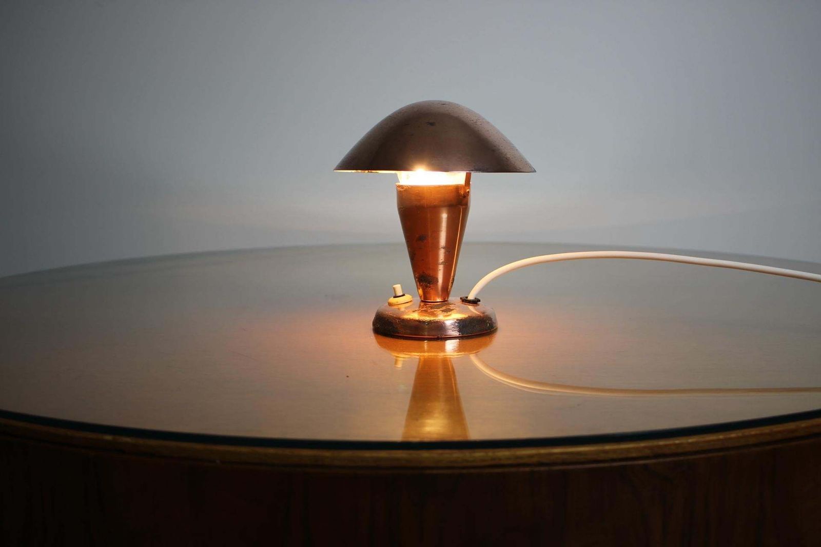 photo furniture Art Deco Chrome Bauhaus Table Lamps, 1930s