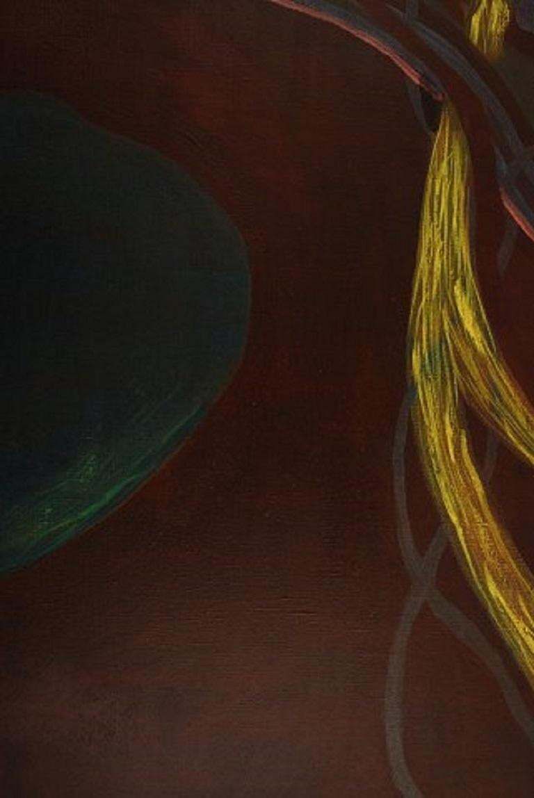 Ivy Lysdal, Acrylic On Canvas, Abstract Modernist Painting, 1997 photo for sale