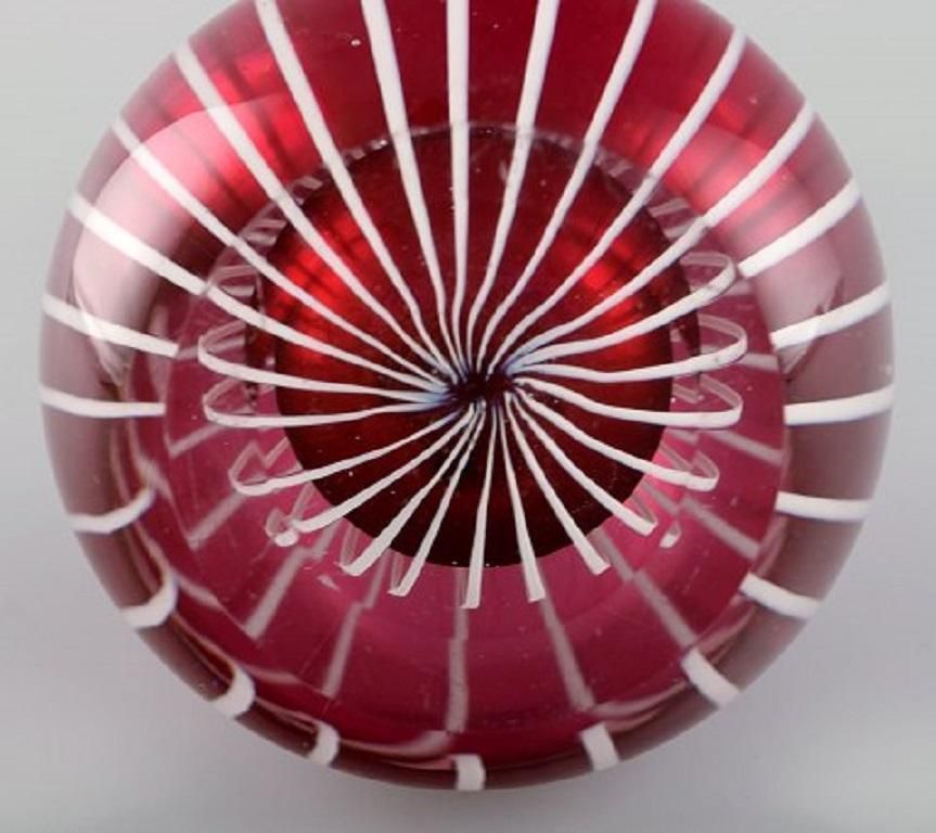 Swedish Glass Artist, Organically Shaped Vase In Violet And Clear Art Glass photo 224.0