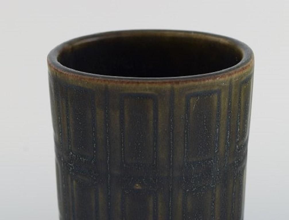 Arabia, Finland, Vase In Glazed In Ceramics, Glaze In Dark Green Shades photo 269.0