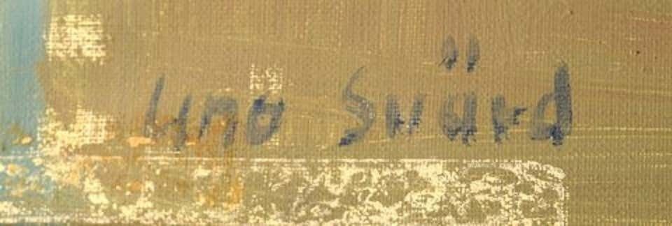 Uno Svärd, Sweden, Oil On Canvas, Modernist Landscape, 1960s 1970s photo vinterior