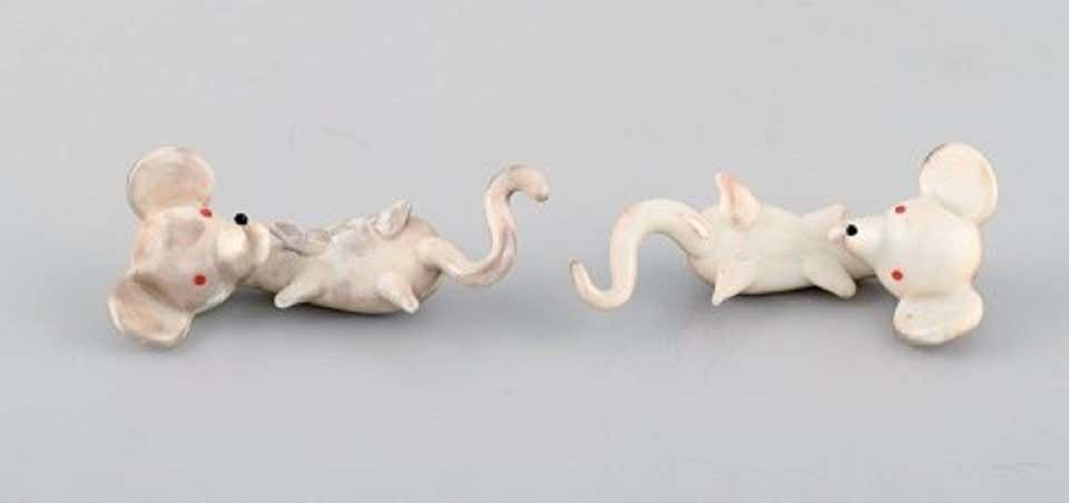 Swedish Art Glass, Ten Miniature Figures In Mouth Blown Art Glass, 1970s 1980s photo 224.0