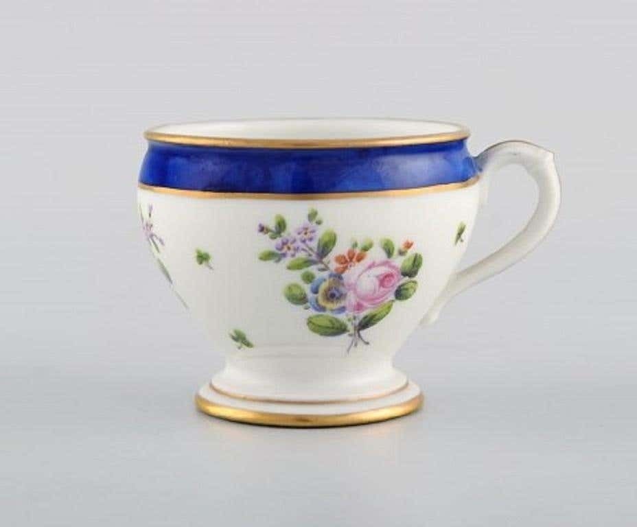 Sevres, France, Two Antique Cream Cups In Hand Painted Porcelain, 19th Century photo furniture