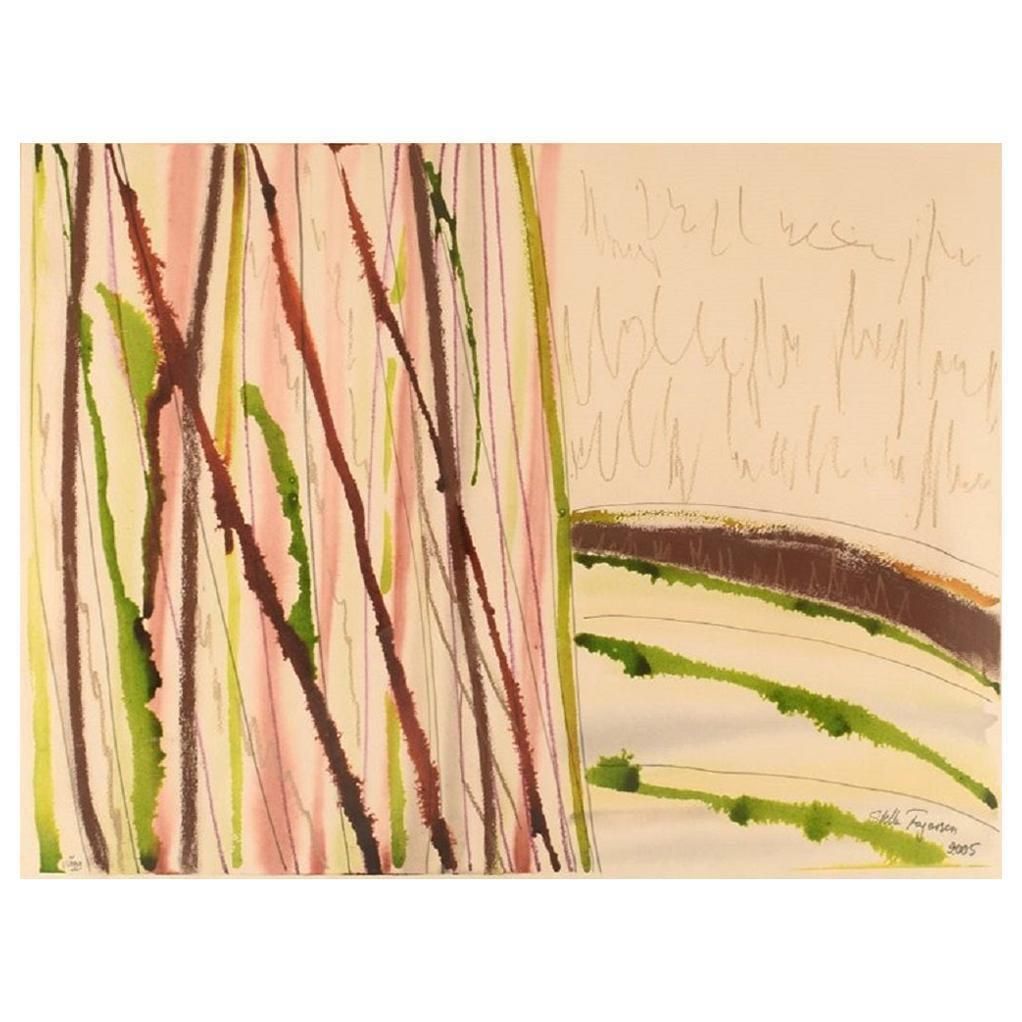 Unknown Artist, Mixed Media On Paper, Dated 2005 photo furniture