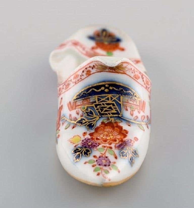 Antique Meissen Slipper In Hand Painted Porcelain With Floral Motifs photo for sale