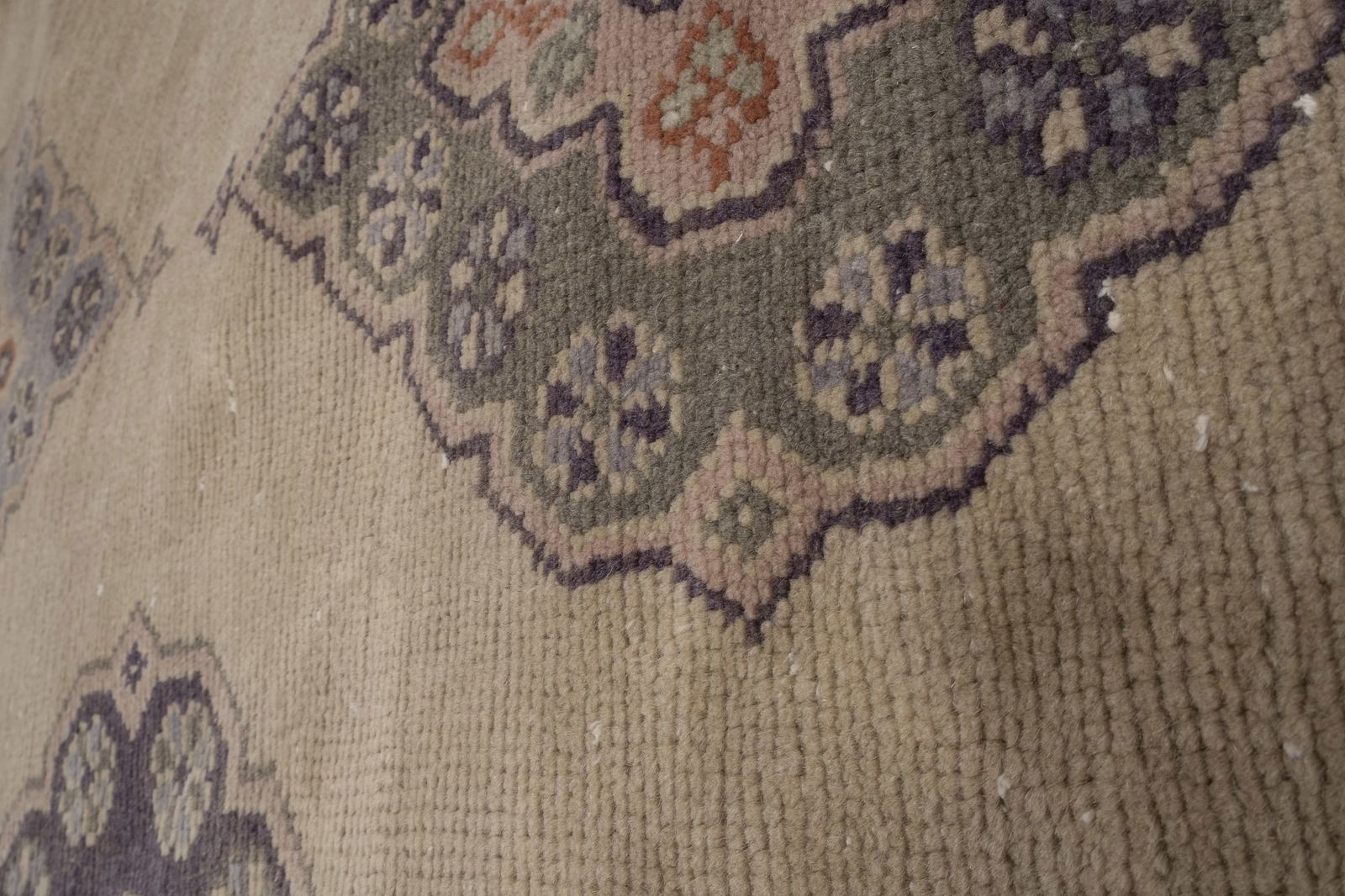 Oushak Runner Rug Turkish Hand Knotted Distressed Hallway Rug 75 X 348 Cm photo vintage