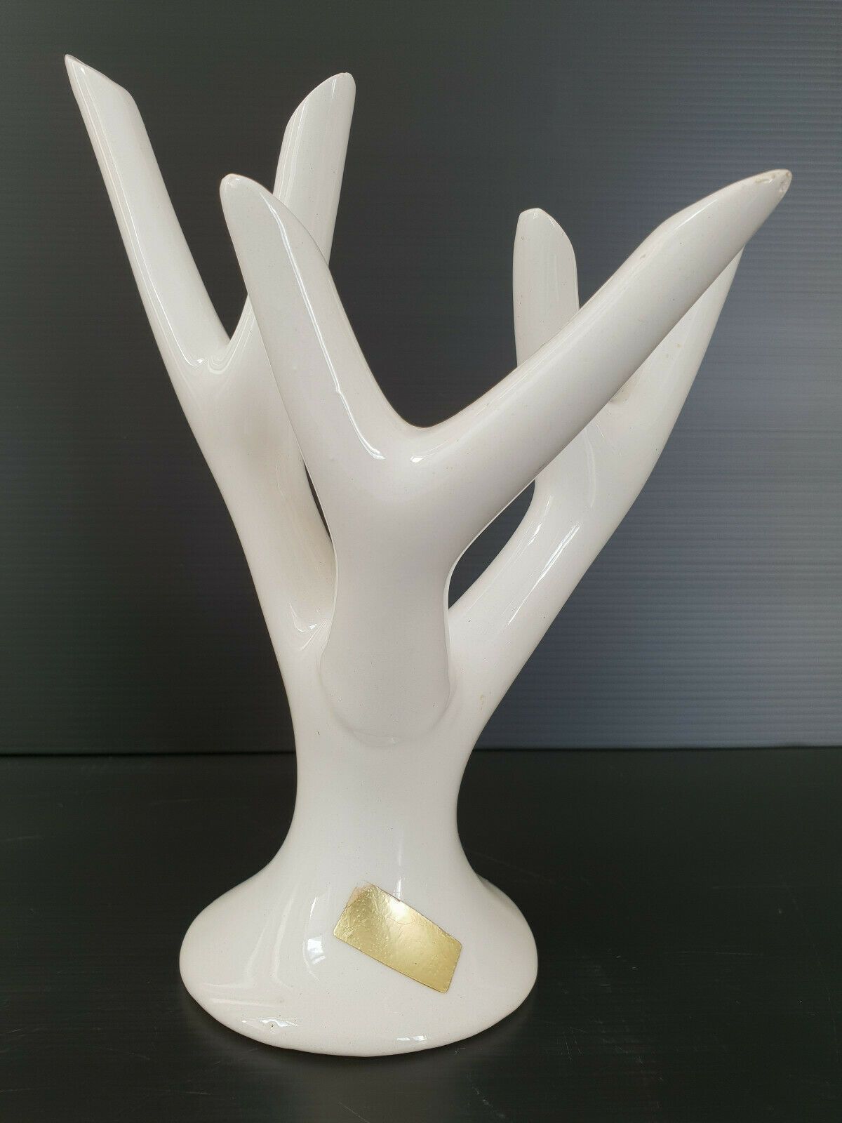 Home Decor Vase Tree Branches Ceramic 1960 1970 Vintage 60s 70s Space Age Pop photo