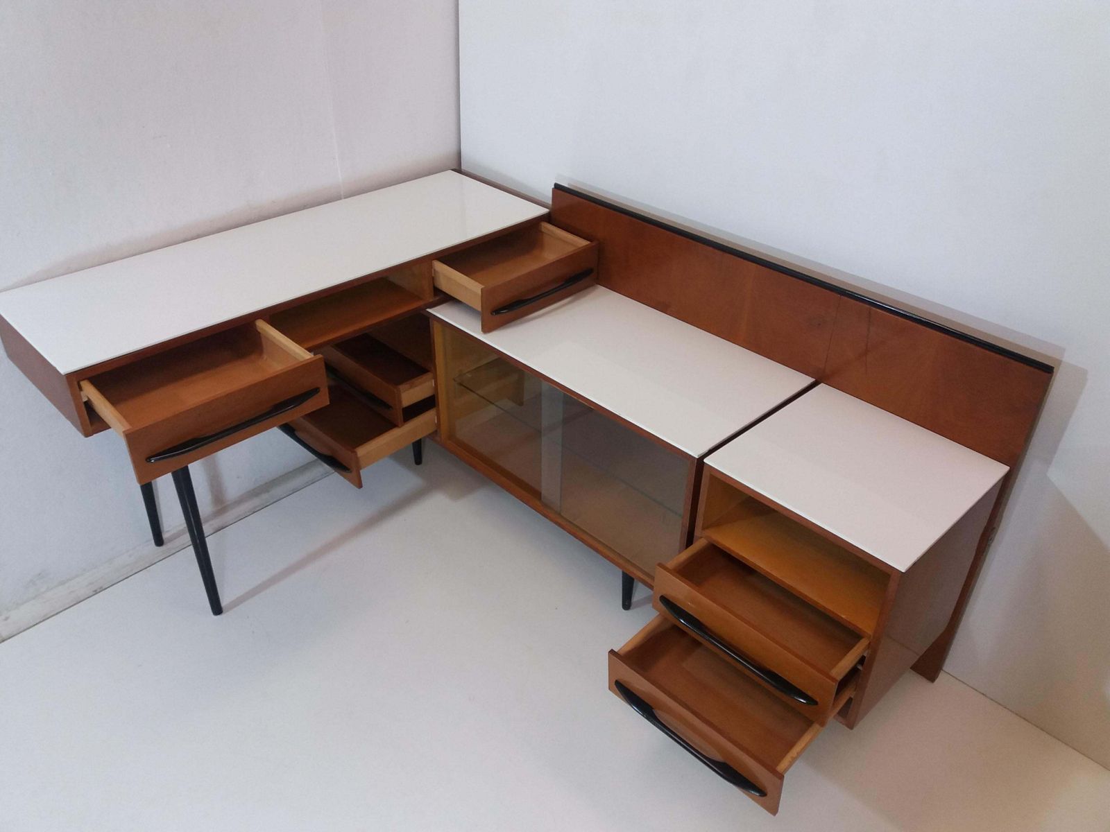 photo furniture Composition Chest Of Drawer And Writing Desk Designed By Mojmít Požár, 1960s