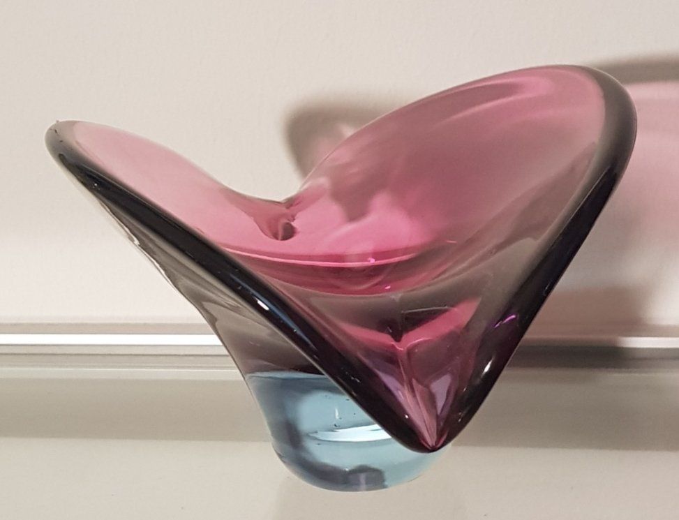 Sommerso Vase In Pink And Blue Made Of Murano Glass, 1950s photo furniture