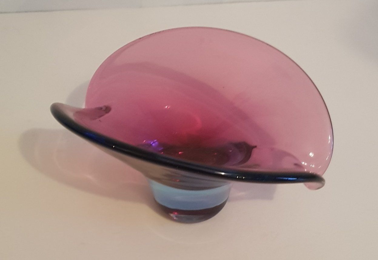 Sommerso Vase In Pink And Blue Made Of Murano Glass, 1950s photo for sale