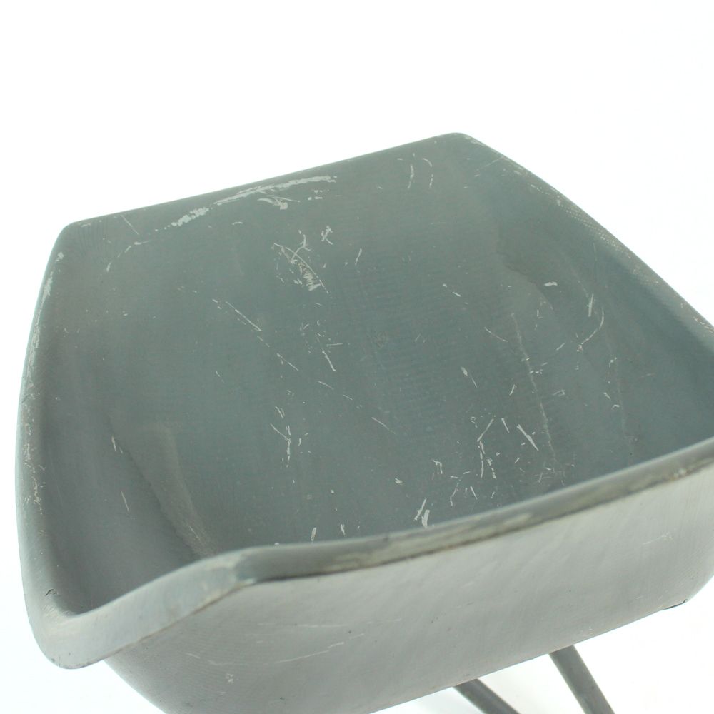 Grey Fiberglass & Metal Tram Chairs By Miroslav Navratil For Vertex, 1960s photo vintage