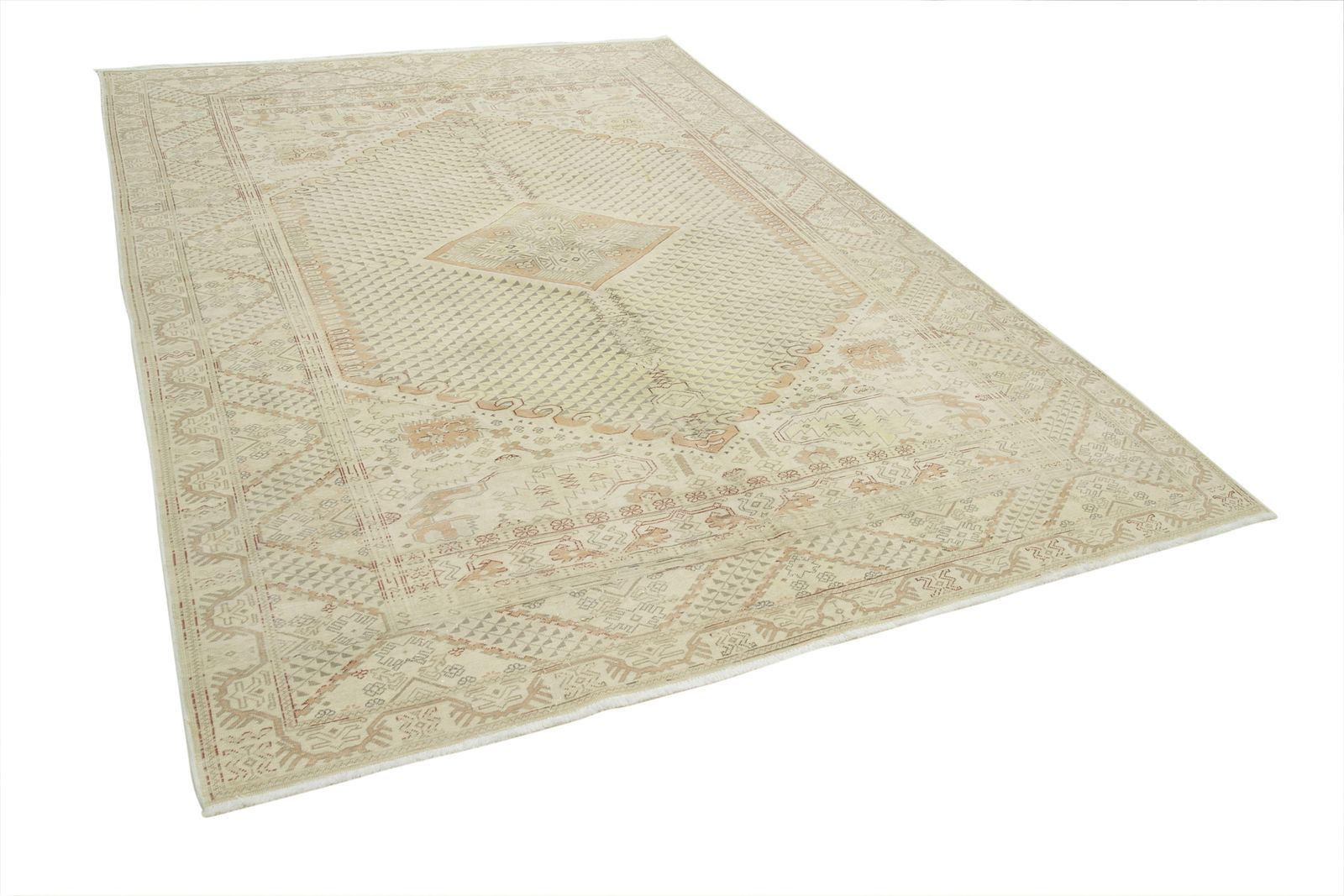 Antique Turkish Distressed One Of A Kind Unique Kayseri Rug photo for sale