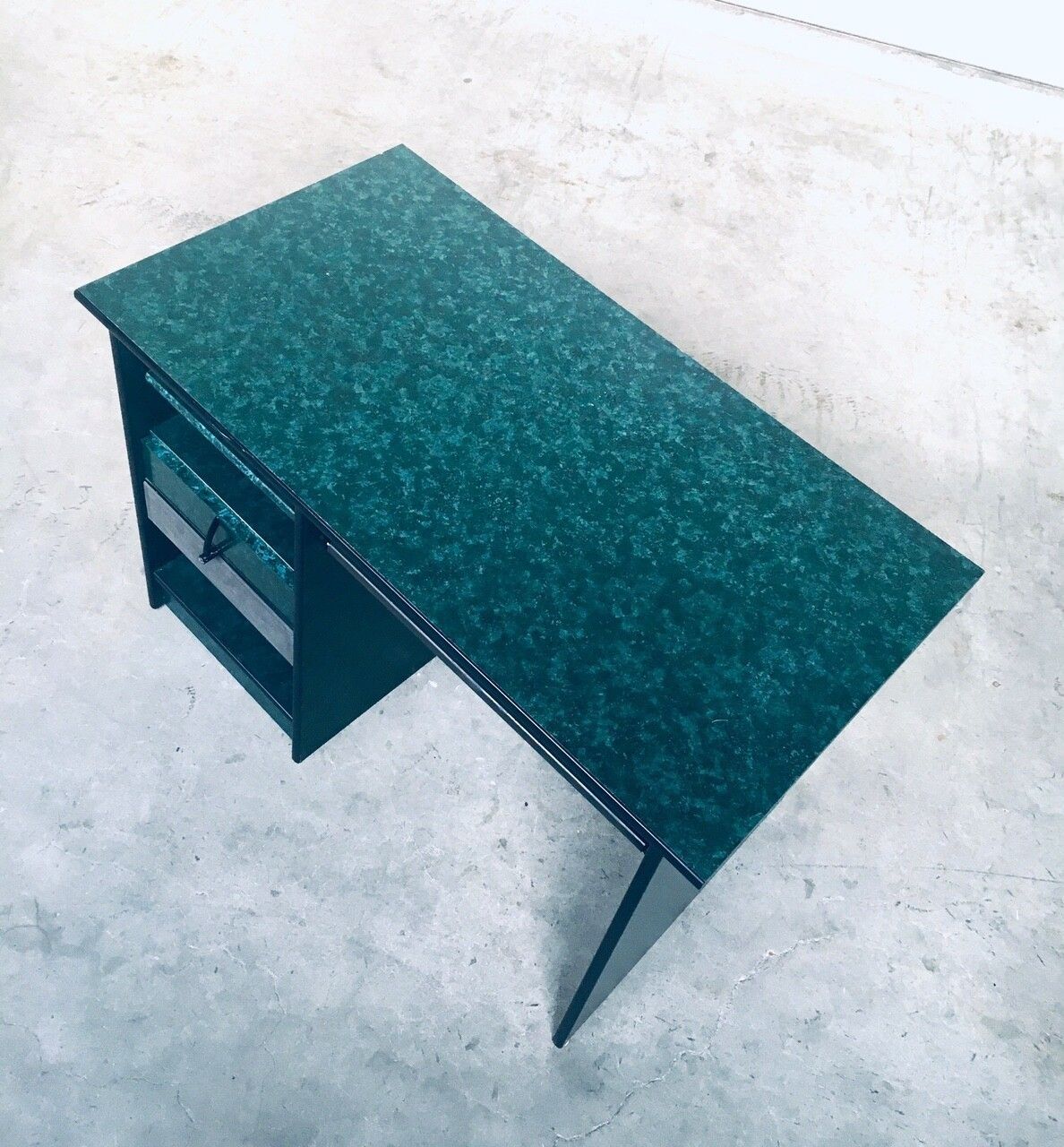 Furniture Memphis Style Small Computer Desk By Gautier, France 1985 photo