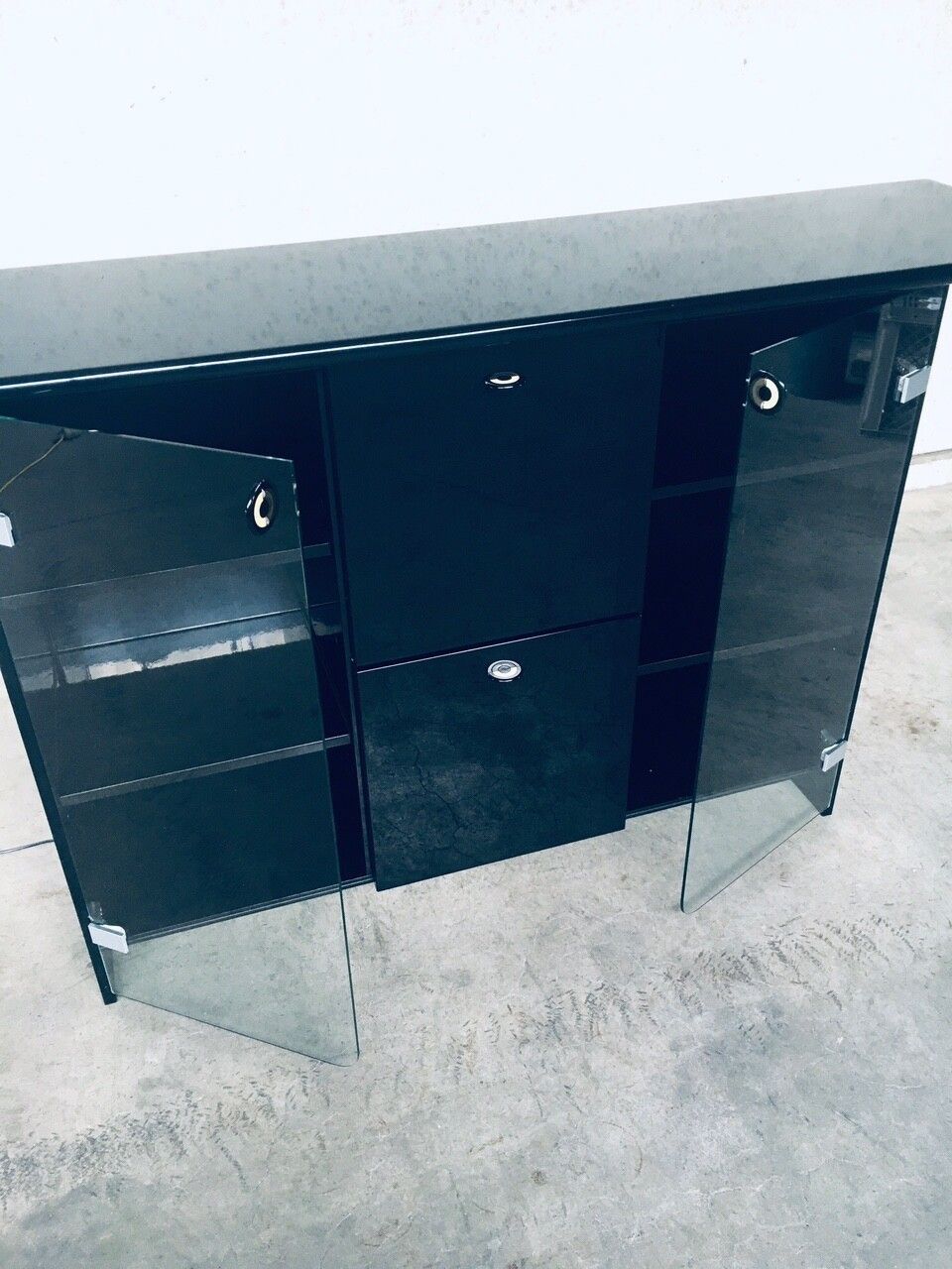 Meubels Postmodern Design Highboard Barkast Van Luigi Saccardo Voor Gasparello, Italië, Jaren 1980 photo
