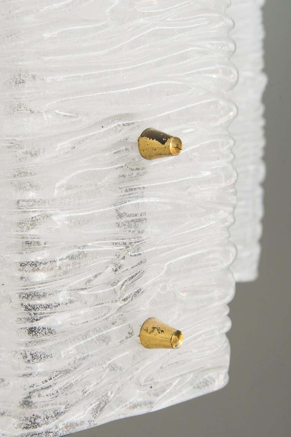 photo furniture J.T. Kalmar Frosted Glass Chandelier, Vienna, Circa 1960s