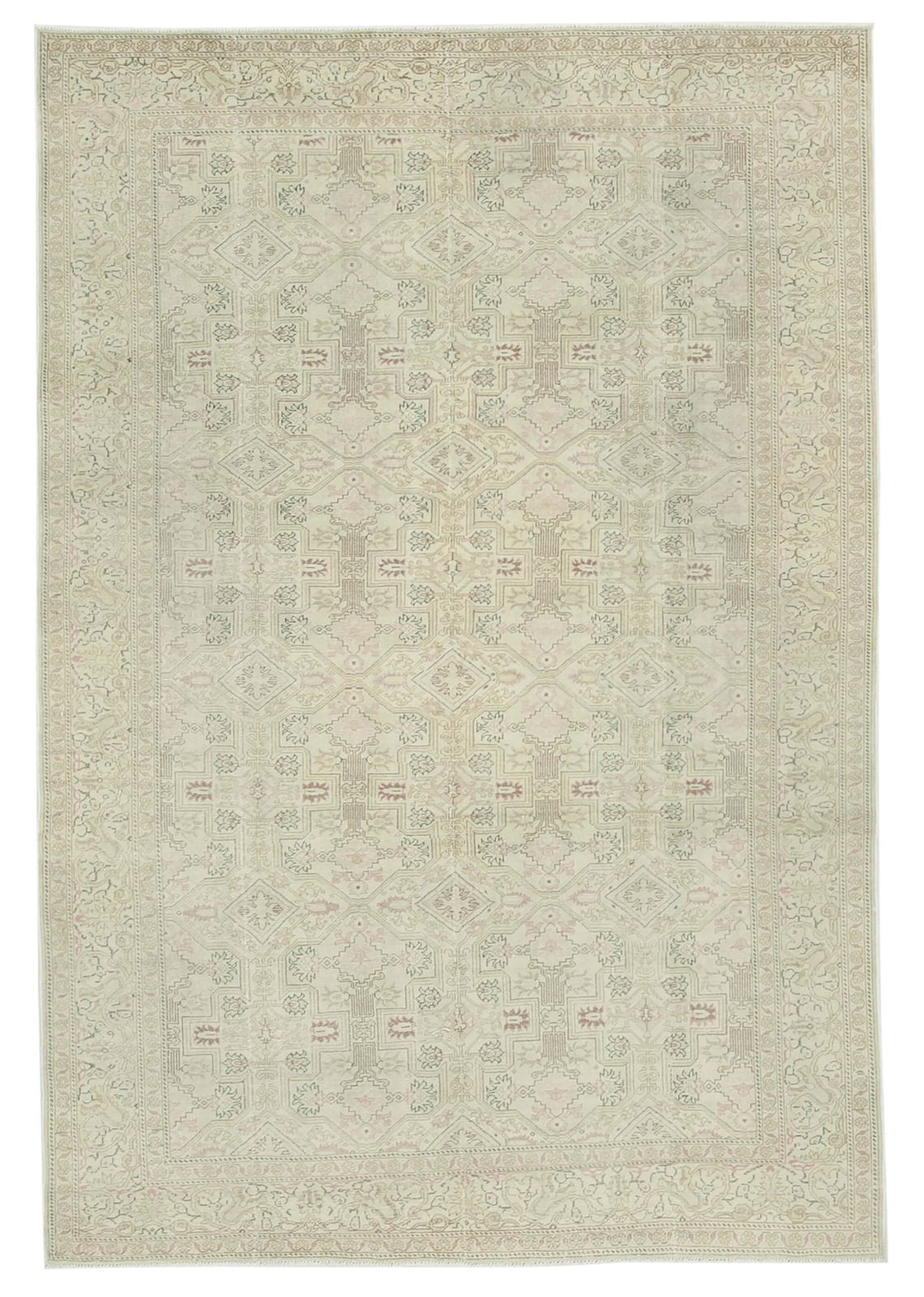 Antique Turkish Distressed One Of A Kind Unique Kayseri Rug