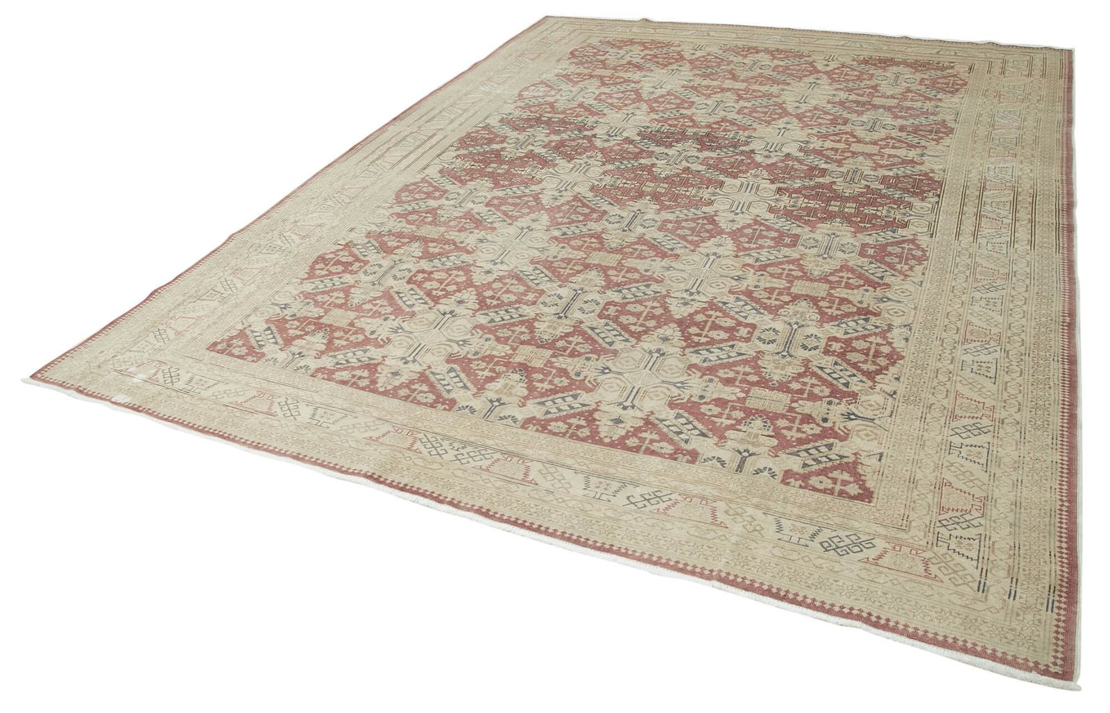 Antique Turkish Distressed One Of A Kind Unique Kayseri Rug photo vinterior
