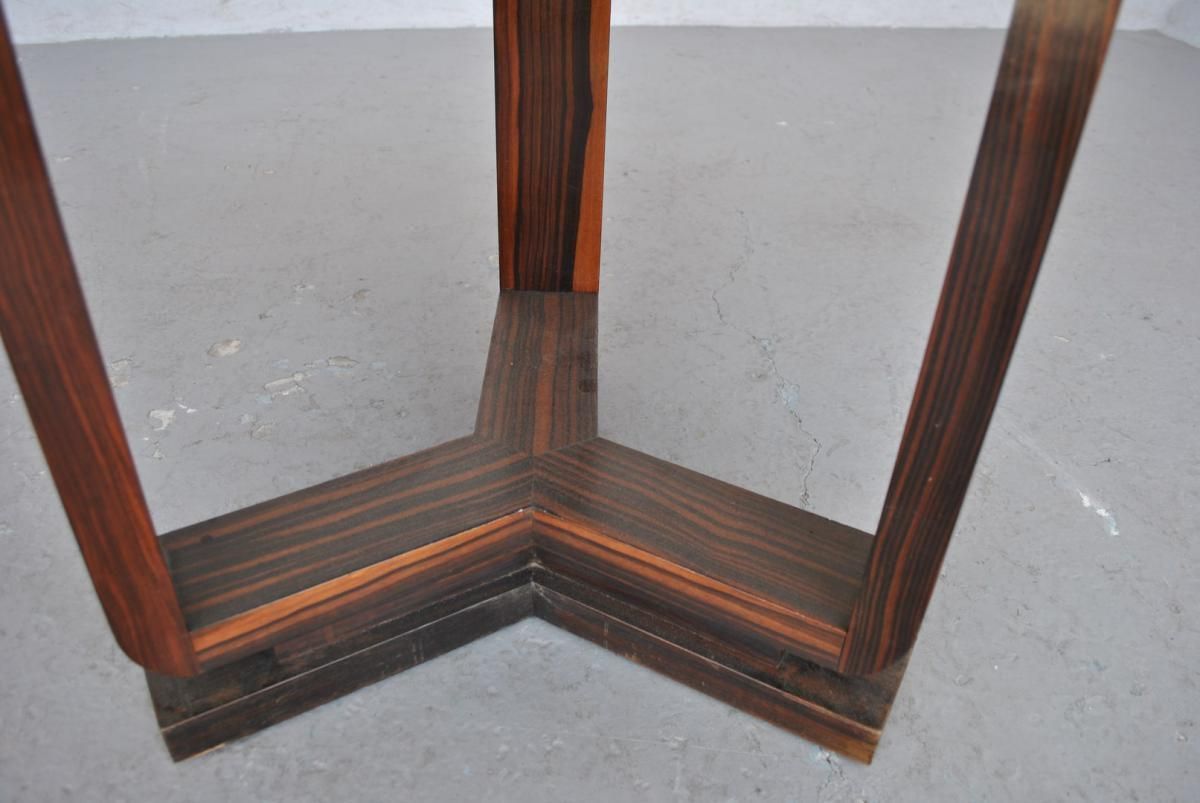 1930s Pedestal Table In Art Deco Style Glass Top photo buy