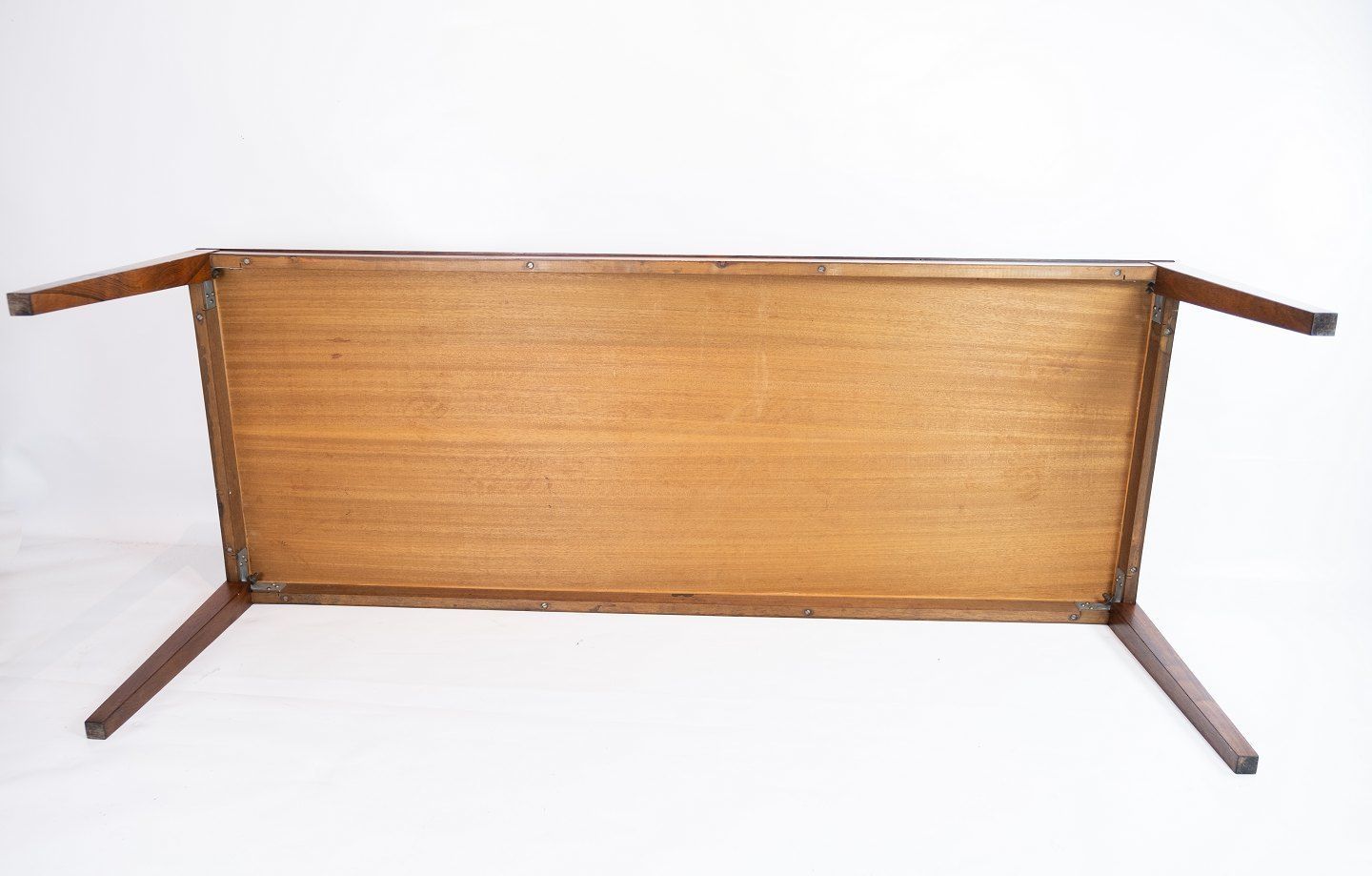 photo furniture Coffee Table Made In Rosewood Decorated With Metal Edge Of Danish Design From The 1960s.
