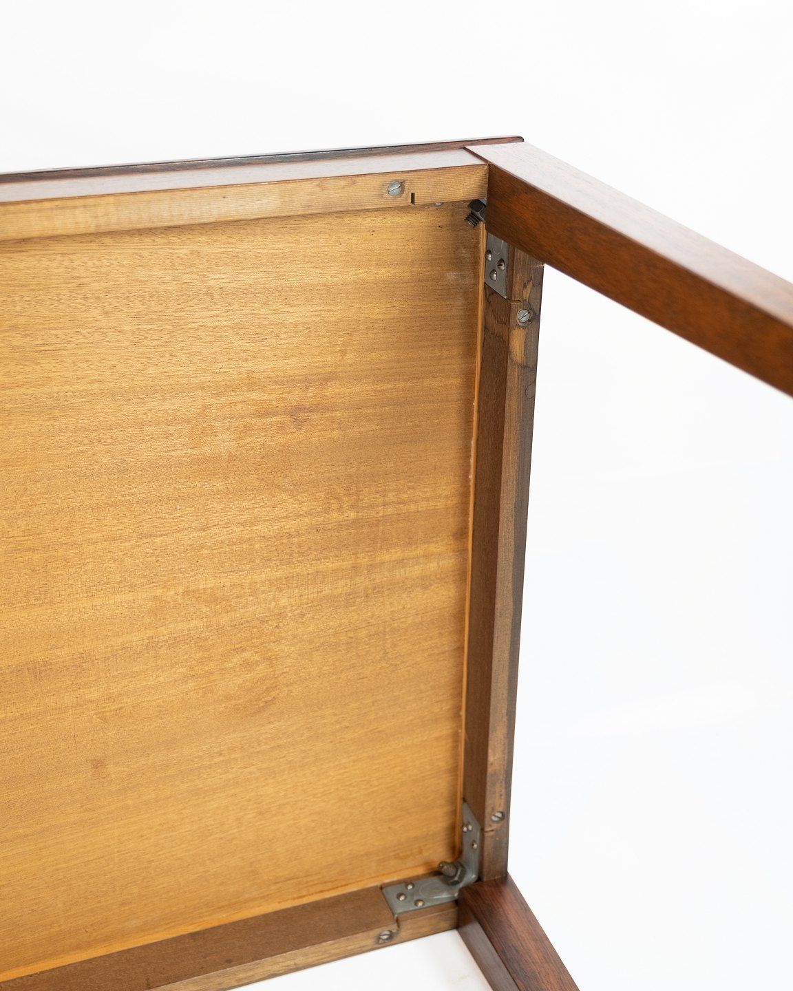 photo for sale Coffee Table Made In Rosewood Decorated With Metal Edge Of Danish Design From The 1960s.