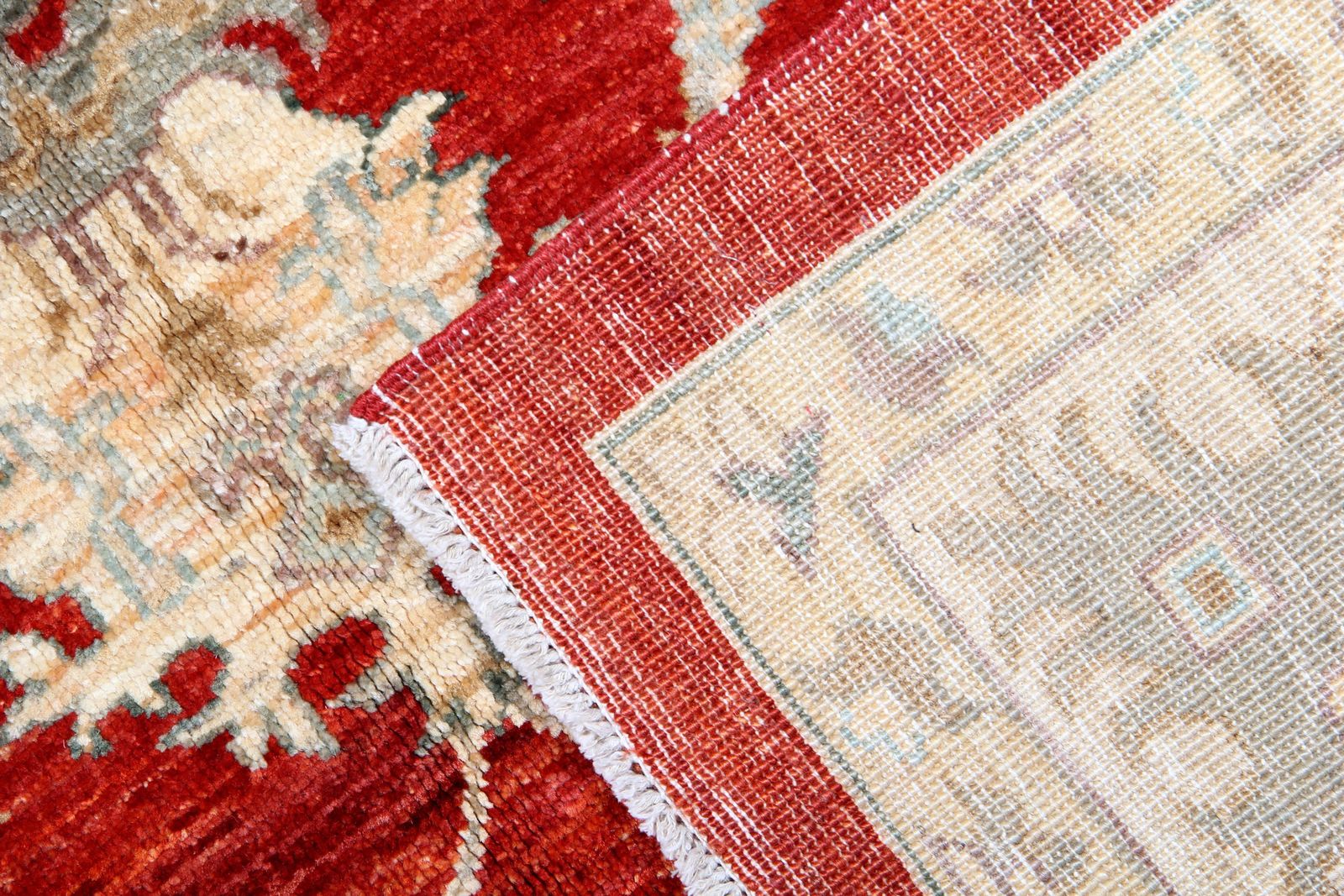 Oriental Floral Ziegler Sultanabad Rug, Handwoven Red Cream Wool Carpet 178 X 234 Cm photo furniture