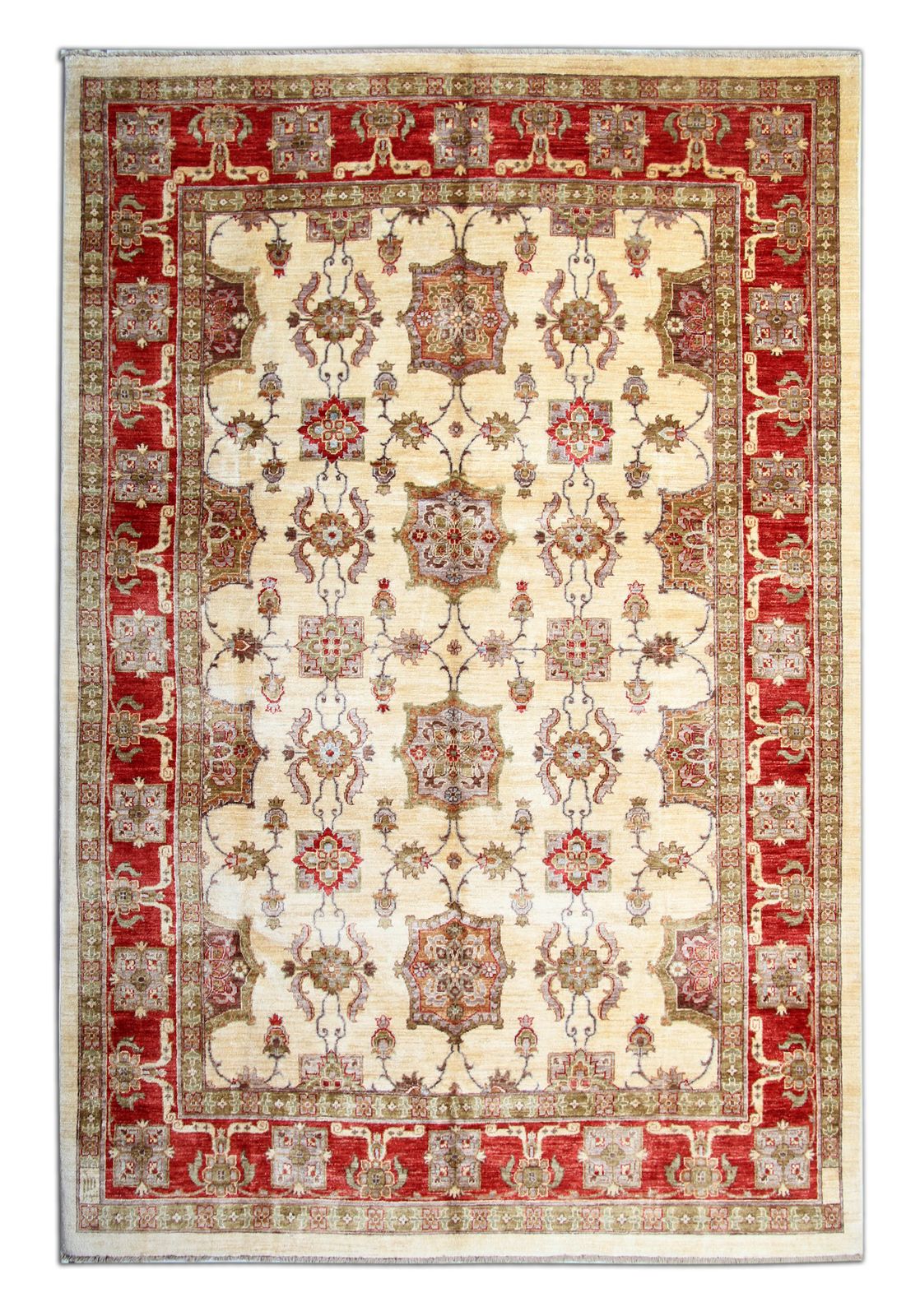 Hand Made Wool Ziegler Sultanabad Rug, Oriental Carpet 200 X 292 Cm