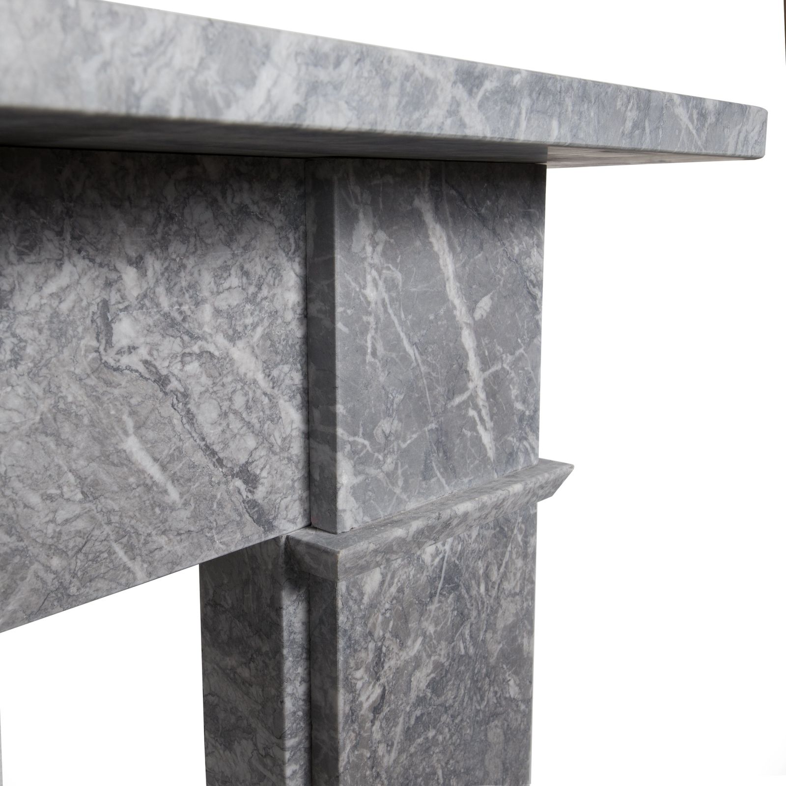 Victorian Style Grey Marble Fireplace Surround photo for sale