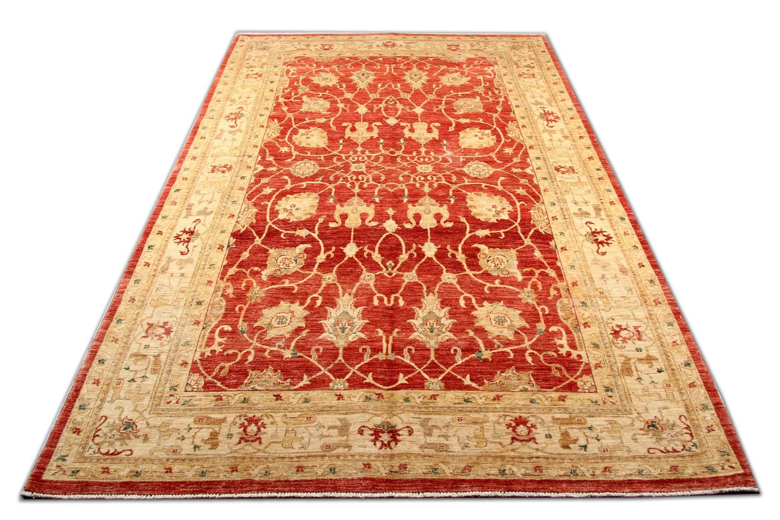 Handwoven Oriental Red Wool Rug, Ziegler Sultanabad Carpet 200 X 310 Cm photo furniture