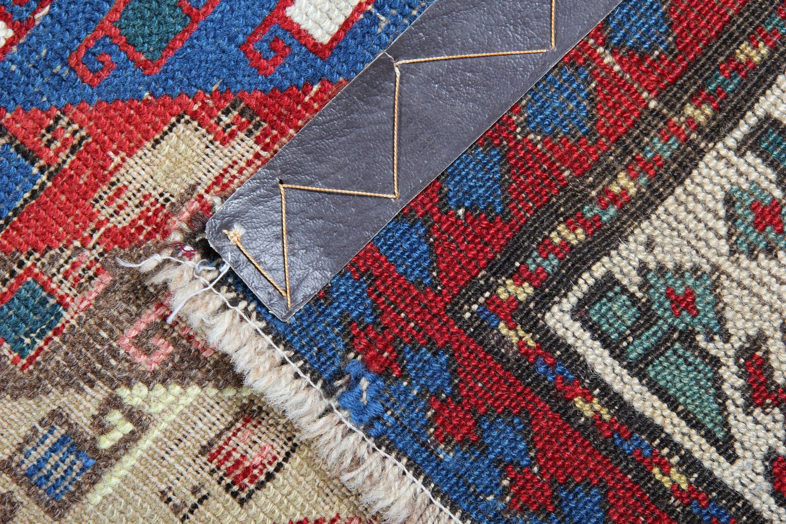 Hand Made Antique Wool Caucasian Ganjeh Runner Rug 90x323cm photo Textiles