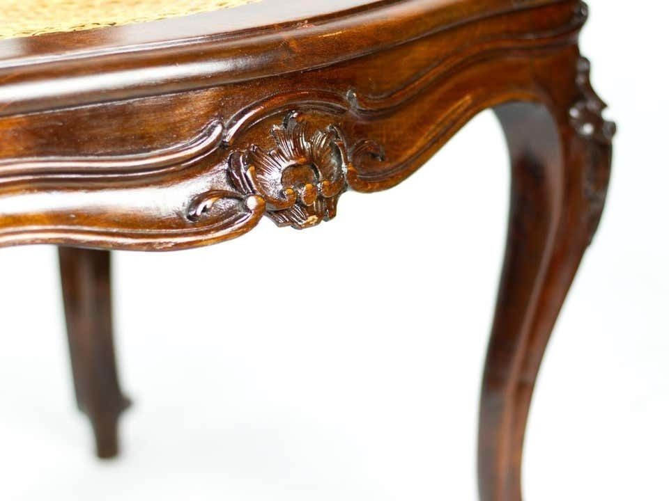 photo buy Set Of Six French 19th Century Louis XV Style Caned Dining Chairs In Walnut