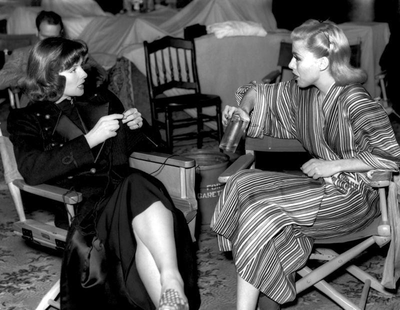 'Rogers & Hepburn Chat On Set' Ginger Rogers Katherine Hepburn Archival Pigment Print Unframed