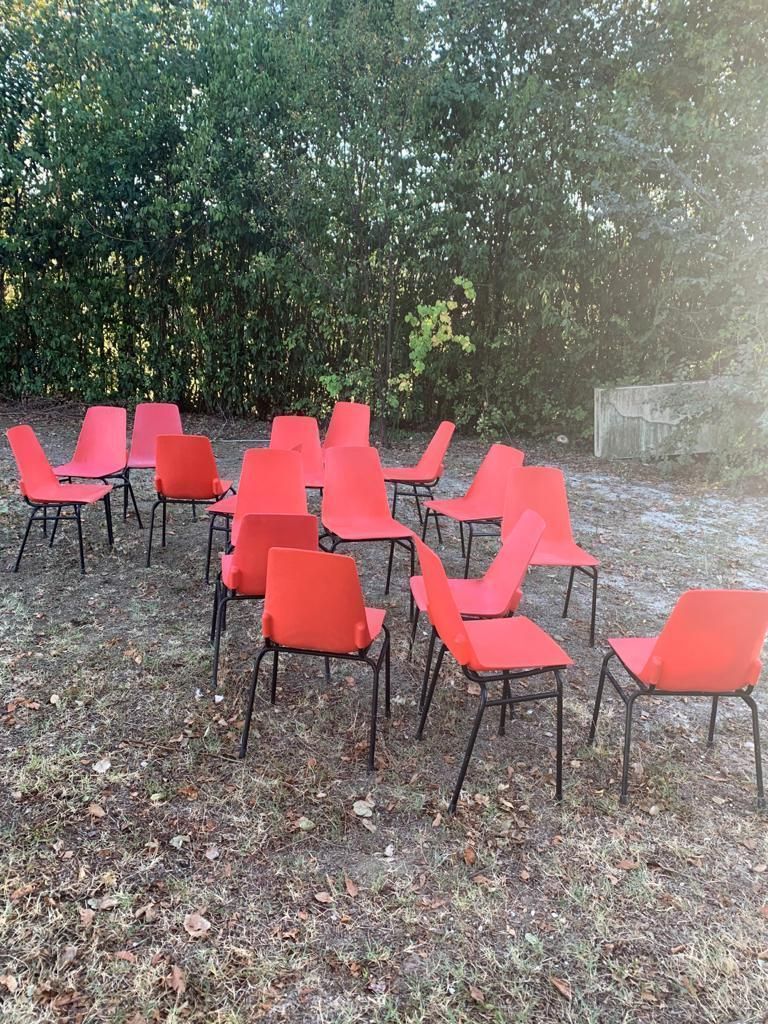 photo for sale Fantasia Woven Plastic Chair With Metal Frame, 1960s