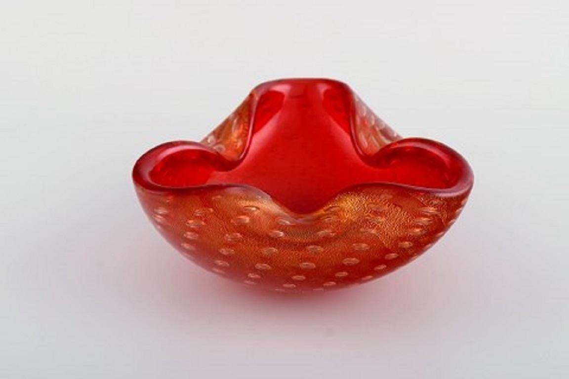 Deux coupes Murano en verre soufflé bouche avec bulles incrustées, design italien photo Décoration
