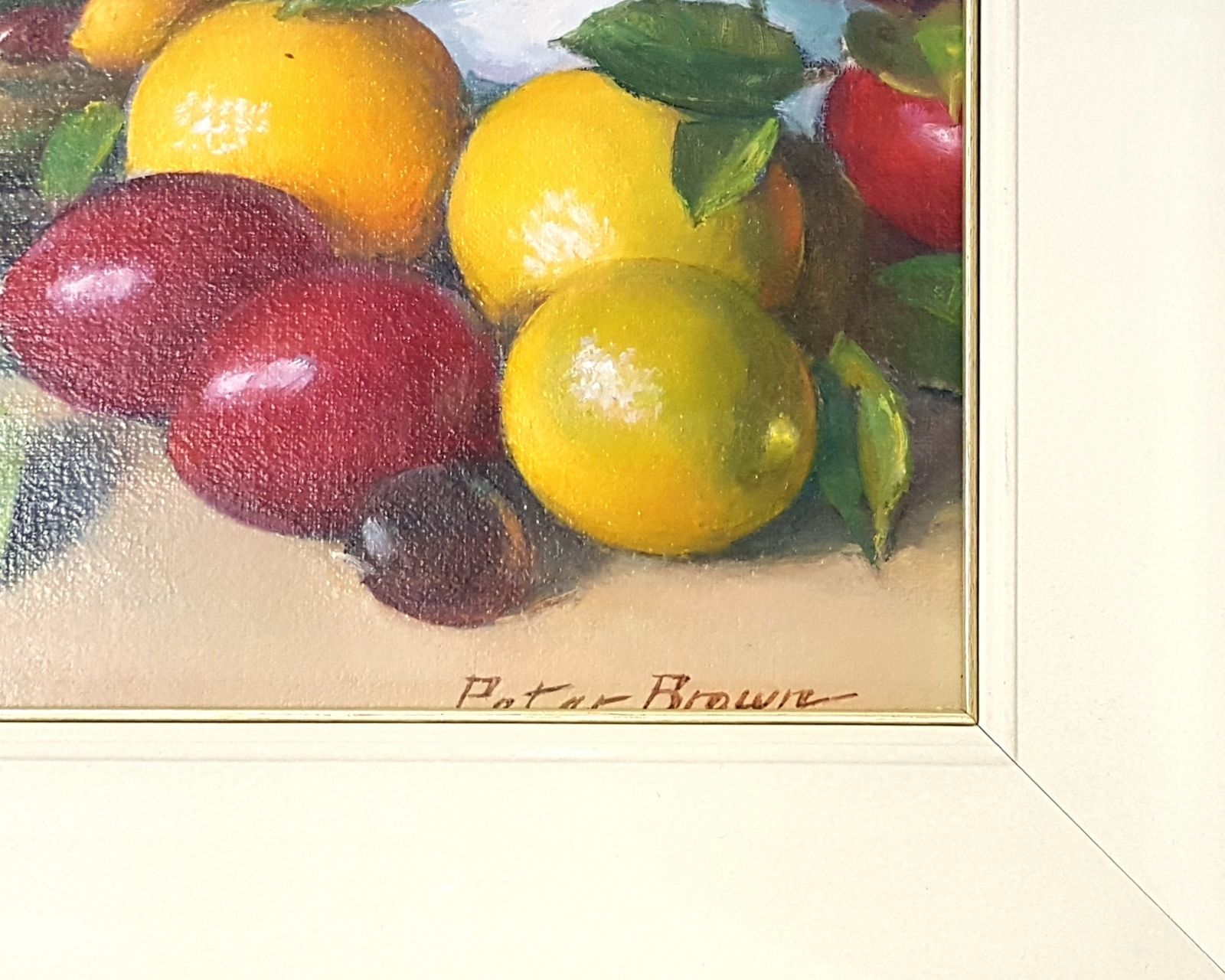 Oil On Board By Peter Brown. Still Life, "The Brass Teapot" photo for sale