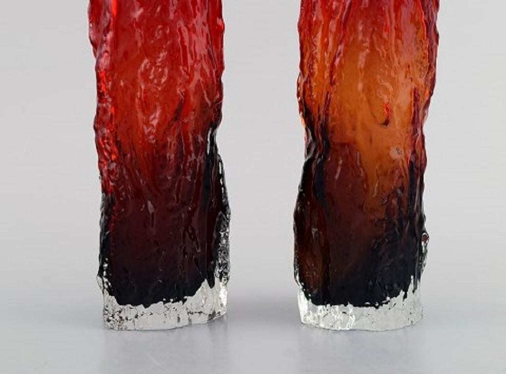 Kaj Blomqvist For Kumela, Five Mouth Blown Art Glass Vases, Finnish Design, 1970 photo vinterior