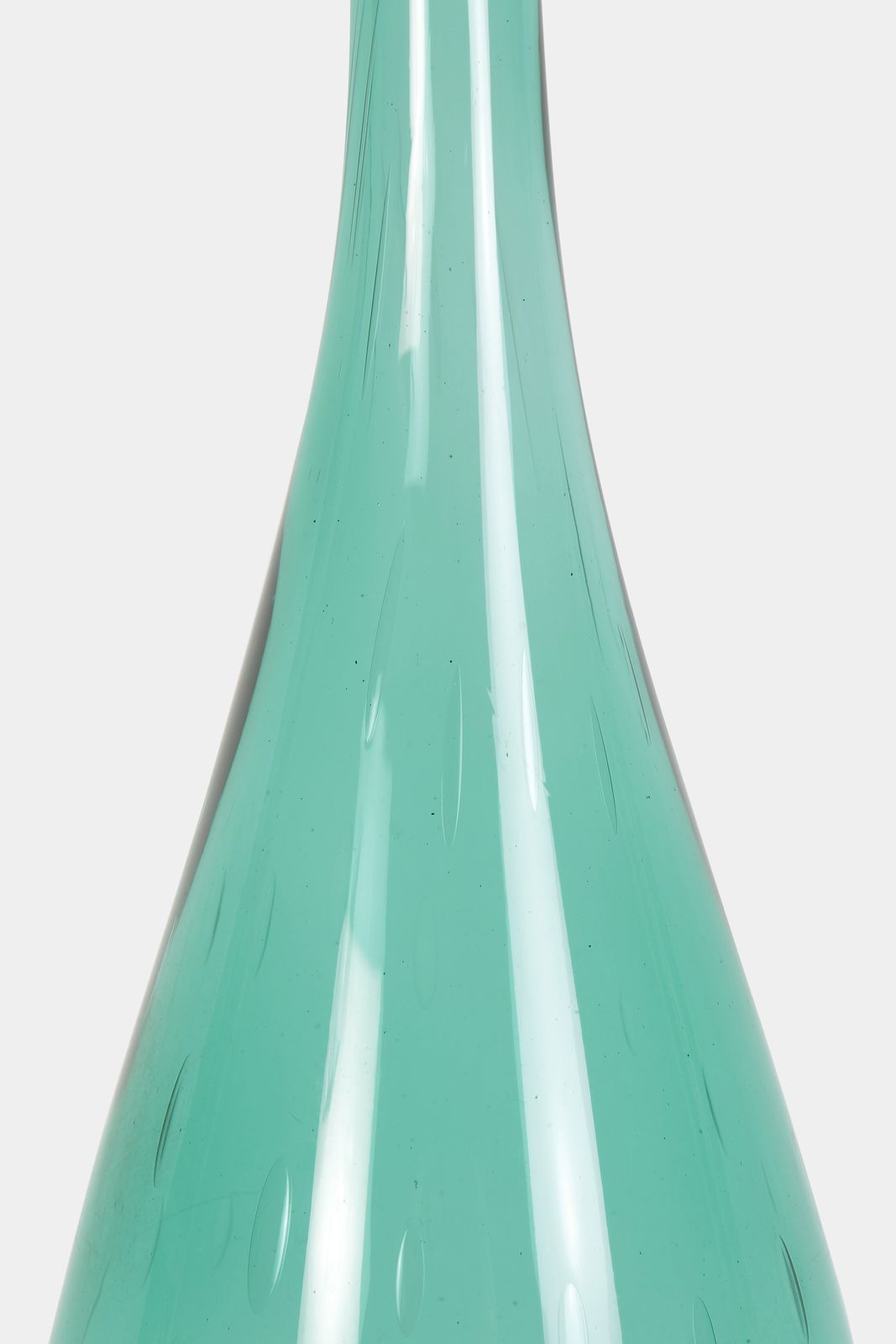 Large Vetro Verde D'empoli Vase, 50s photo Home Decor