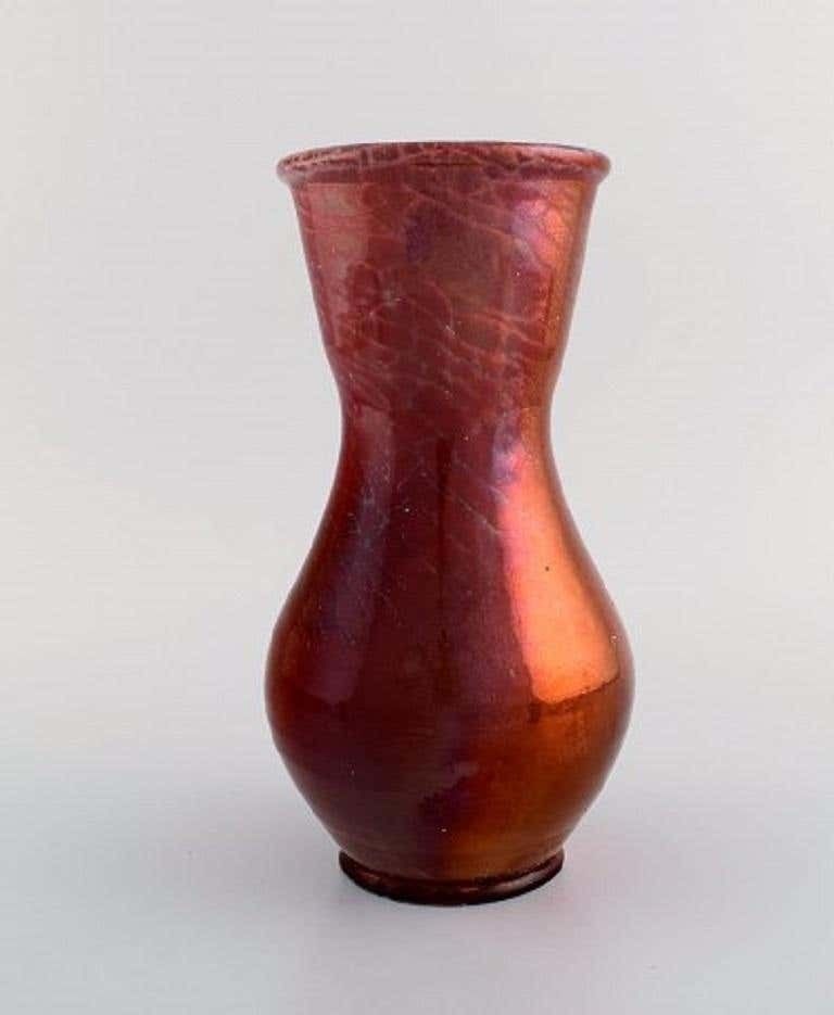 Karl Hansen Reistrup For Kähler, Antique Vase In Glazed Ceramics, 1890s photo for sale