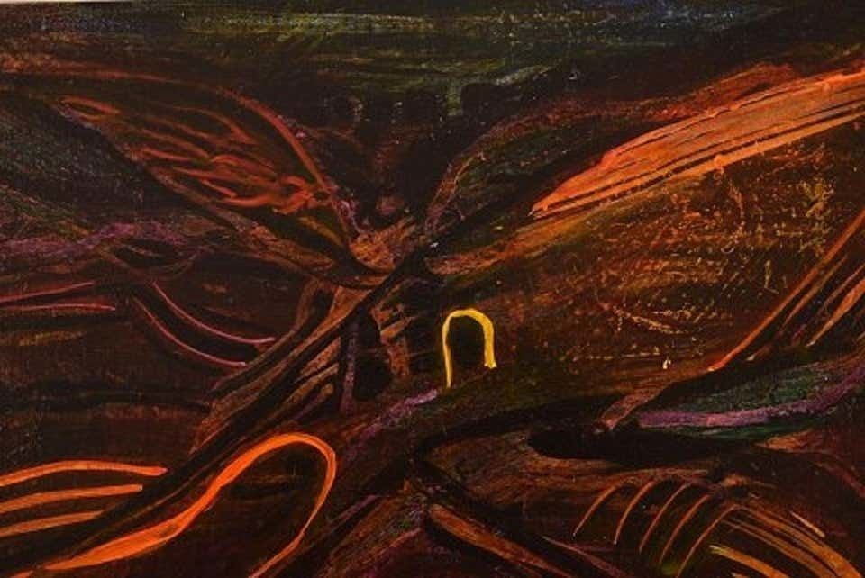 Ivy Lysdal, Acrylic On Canvas, Abstract Modernist Painting, Late 20th Century photo furniture